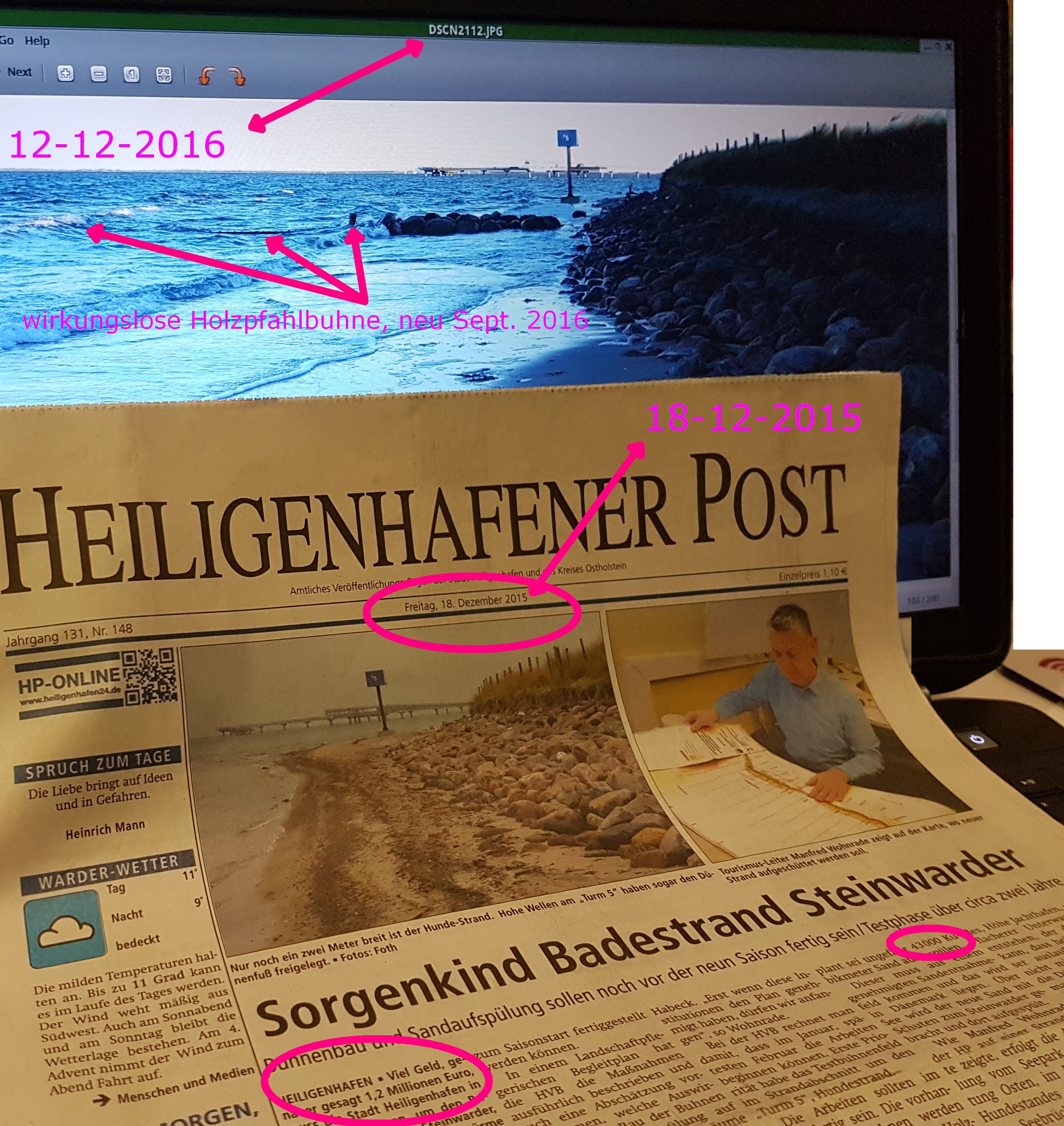 Bildvergleich 18-12-2015 mit 12-12-2016